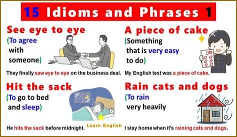 Can you tell me some idioms and phrases?